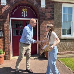 A Level and BTEC successes at The Duke of York’s Royal Military School